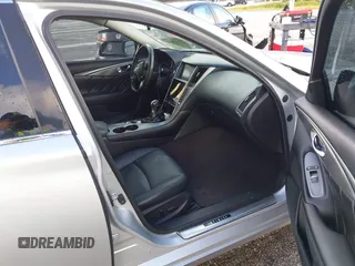2015 Infiniti Q50 Premium with VIN JN1BV7AP9FM358782, listed as a IAAI auction lot 41103963 with 96,853 mi miles. Bid and sale history available at carsss.com. Image 5.