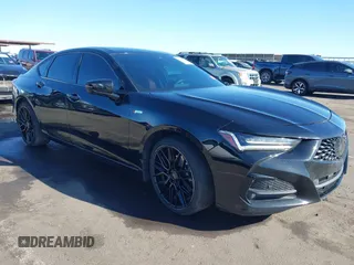 2022 Acura TLX w/A-Spec Package with VIN 19UUB5F56NA002849, listed as a IAAI auction lot 41392710 with 55,846 mi miles and . Bid and sale history available at DreamBid. Image 1.