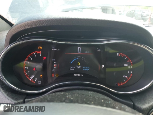 2017 Dodge Durango Citadel with VIN 1C4RDJEG5HC904931, listed as a Copart auction lot 54357555 with 157,158 mi miles and Salvage title. Bid and sale history available at DreamBid. Image 9.