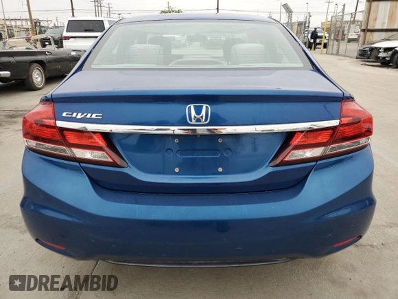 2015 Honda Civic Sedan LX with VIN 19XFB2F5XFE220989, listed as a Copart auction lot 55122805 with 116,410 mi miles and Salvage Title. Bid and sale history available at carsss.com. Image 6.