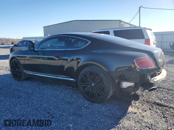 2013 Bentley Continental GT with VIN SCBFC7ZA1DC083628, listed as a Copart auction lot 39359624 with 50,508 mi miles and . Bid and sale history available at DreamBid. Image 2.