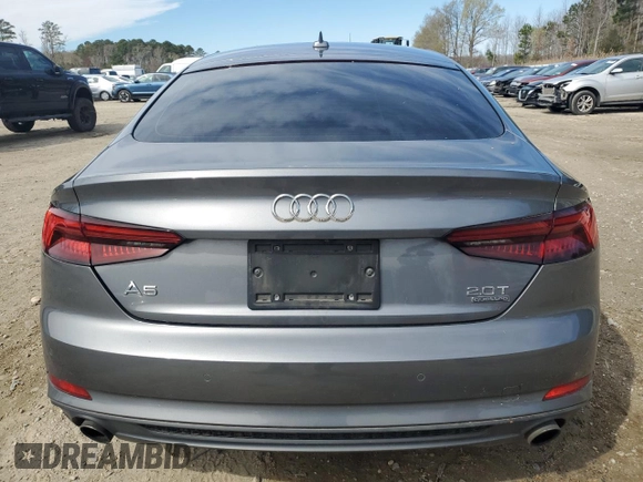 2018 Audi A5 Sportback Premium Plus with VIN WAUENCF54JA061579, listed as a Copart auction lot 49899095 with 90,295 mi miles and Salvage Title. Bid and sale history available at DreamBid. Image 6.
