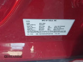 2023 Tesla Model Y Long Range with VIN 7SAYGDEE0PA202150, listed as a IAAI auction lot 41735258 with 22,131 mi miles and . Bid and sale history available at DreamBid. Image 9.