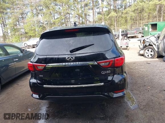 2019 Infiniti QX60 PURE with VIN 5N1DL0MM4KC554662, listed as a IAAI auction lot 41851642 with 166,390 mi miles. Bid and sale history available at carsss.com. Image 16.