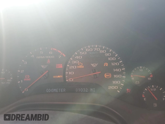 2002 Chevrolet Corvette with VIN 1G1YY22G225106742, listed as a Copart auction lot 72573284 with 89,032 mi miles and Salvage Title. Bid and sale history available at carsss.com. Image 9.