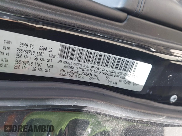2018 Jeep Grand Cherokee Limited с VIN 1C4RJFBG1JC478834, выставлен на аукционе IAAI как лот 42545557 с пробегом 147 838 миль миль и . История ставок и продаж доступна на DreamBid. Изображение 9.