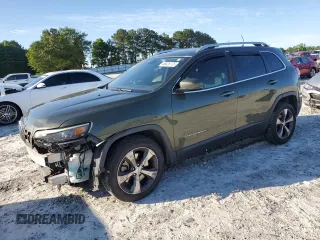 2019 Jeep Cherokee Limited with VIN 1C4PJLDBXKD170466, listed as a Copart auction lot 58028775 with 173,419 mi miles and Salvage title. Bid and sale history available at DreamBid. Image 1.