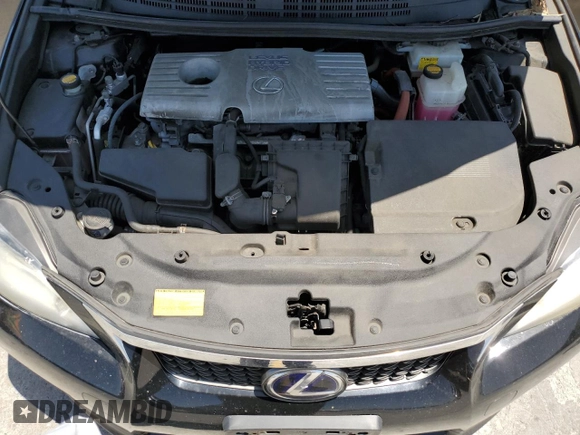 2012 Lexus CT 200h with VIN JTHKD5BH4C2076924, listed as a Copart auction lot 61506265 with 122,347 mi miles and Salvage title. Bid and sale history available at DreamBid. Image 11.