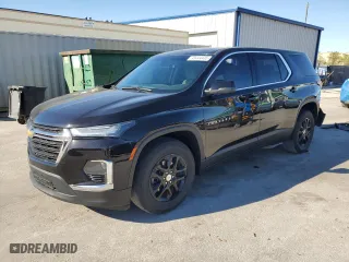 2022 Chevrolet Traverse LS with VIN 1GNERFKW4NJ147916, listed as a Copart auction lot 49444435 with 34,868 mi miles and Salvage Title. Bid and sale history available at carsss.com. Image 1.