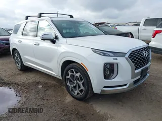 2021 Hyundai Palisade Calligraphy z VIN KM8R74HE1MU335532, wystawiony jako IAAI lot #41519261 z przebiegiem 47 139 mil mil oraz . Historia ofert i sprzedaży dostępna na DreamBid. Obrazek 1.