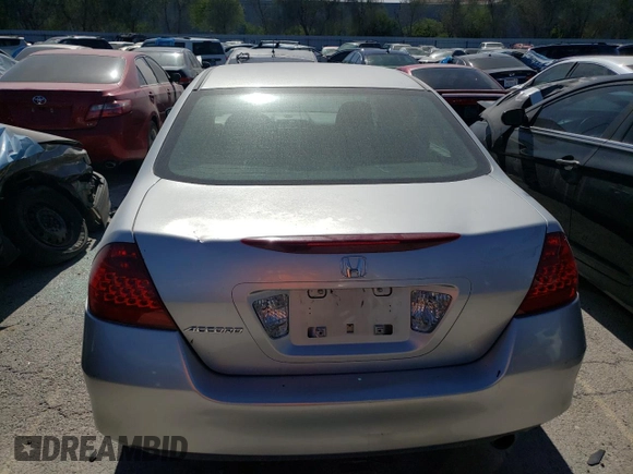 2006 Honda Accord LX SE с VIN 1HGCM56386A143217, выставлен на аукционе Copart как лот 49356045 с пробегом 85 583 миль миль и Списание • Salvage title. История ставок и продаж доступна на DreamBid. Изображение 6.