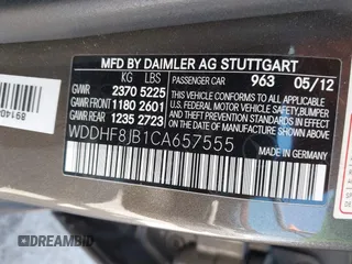 2012 Mercedes-Benz E 350 Luxury with VIN WDDHF8JB1CA657555, listed as a IAAI auction lot 42568153 with 57,773 mi miles and . Bid and sale history available at DreamBid. Image 9.