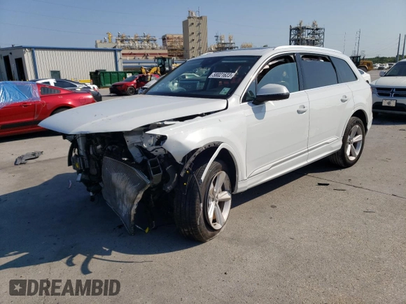 2020 Audi Q7 Premium with VIN WA1AJAF79LD006821, listed as a Copart auction lot 58021623 with 0 mi miles. Bid and sale history available at carsss.com. Image 1.