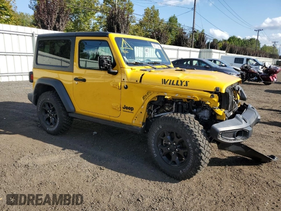 2021 Jeep Wrangler Willys z VIN 1C4HJXAG6MW731023, wystawiony jako Copart lot #68871324 z przebiegiem Nie podano mil oraz Nie do naprawy • Non repairable. Historia ofert i sprzedaży dostępna na DreamBid. Obrazek 4.