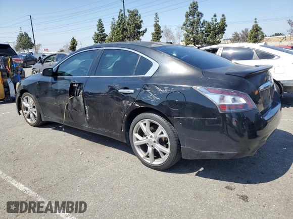 2012 Nissan Maxima S with VIN 1N4AA5AP5CC813742, listed as a Copart auction lot 55078565 with 173,442 mi miles and Salvage title. Bid and sale history available at DreamBid. Image 2.