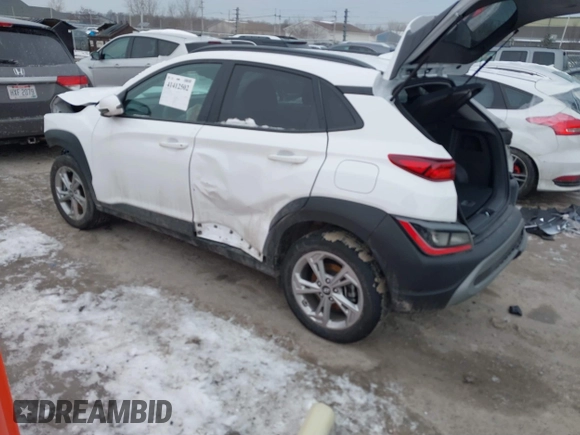 2022 Hyundai Kona SEL with VIN KM8K3CAB3NU786387, listed as a IAAI auction lot 41412502 with 14,348 mi miles. Bid and sale history available at carsss.com. Image 3.