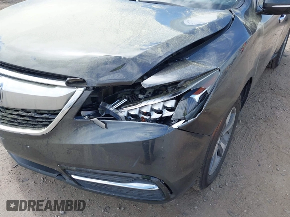 2016 Acura MDX with VIN 5FRYD3H23GB014967, listed as a IAAI auction lot 41929935 with 256,698 mi miles. Bid and sale history available at carsss.com. Image 6.