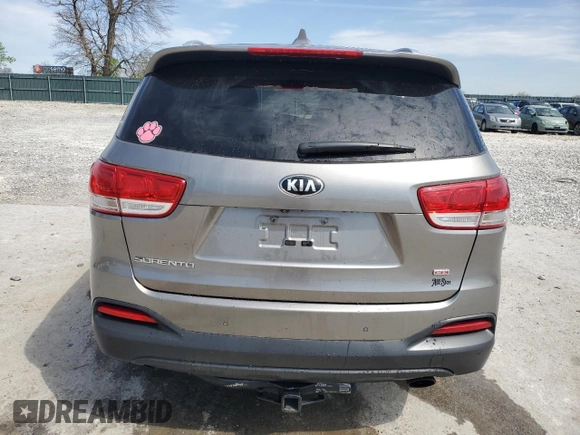 2016 Kia Sorento LX with VIN 5XYPGDA3XGG067929, listed as a Copart auction lot 52092845 with 121,681 mi miles and Salvage Title. Bid and sale history available at DreamBid. Image 6.