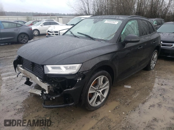 2020 Audi Q5 Premium Plus with VIN WA1BNAFY1L2062037, listed as a Copart auction lot 72650342 with 22,514 mi miles. Bid and sale history available at carsss.com. Image 1.