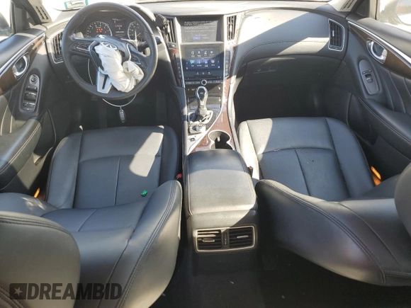 2019 Infiniti Q50 3.0t LUXE with VIN JN1EV7AR9KM558845, listed as a Copart auction lot 48491955 with 51,541 mi miles and Salvage Title. Bid and sale history available at carsss.com. Image 8.