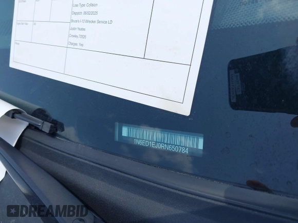 2024 Nissan Frontier SL с VIN 1N6ED1EJ0RN650784, выставлен на аукционе IAAI как лот 42399593 с пробегом 8 199 миль миль и . История ставок и продаж доступна на DreamBid. Изображение 9.