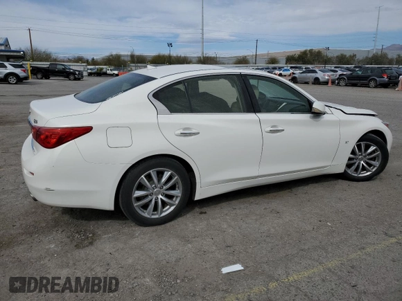 2015 Infiniti Q50 Premium z VIN JN1BV7AR5FM393921, wystawiony jako Copart lot #49456545 z przebiegiem 158 859 mil mil oraz Szkody całkowita. Historia ofert i sprzedaży dostępna na DreamBid. Obrazek 3.