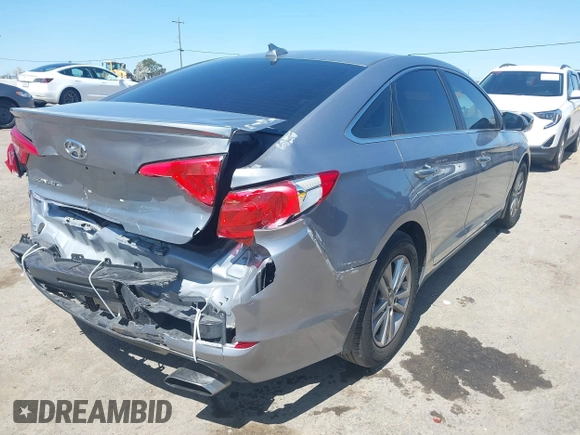 2016 Hyundai Sonata SE with VIN 5NPE24AF0GH340000, listed as a IAAI auction lot 41945609 with 160,043 mi miles and . Bid and sale history available at carsss.com. Image 4.