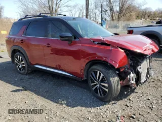 2024 Nissan Pathfinder Platinum with VIN 5N1DR3DK5RC291848, listed as a Copart auction lot 53316815 with 10,118 mi miles and Salvage title. Bid and sale history available at DreamBid. Image 4.