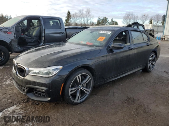 2016 BMW 7 Series 750i xDrive with VIN WBA7B0C56GG527023, listed as a Copart auction lot 46312405 with 66,018 mi miles and Clean title. Bid and sale history available at DreamBid. Image 1.