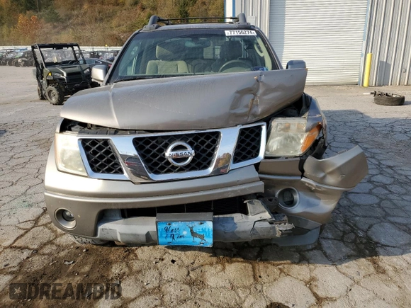 2005 Nissan Frontier 4WD LE with VIN 1N6AD07W65C436812, listed as a Copart auction lot 77156274 with 173,903 mi miles and Salvage Title. Bid and sale history available at carsss.com. Image 5.
