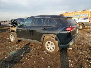 2019 Toyota RAV4 LE with VIN 2T3H1RFV2KW018702, listed as a Copart auction lot 46833775 with 107,186 mi miles and Salvage Title. Bid and sale history available at carsss.com. Image 2.