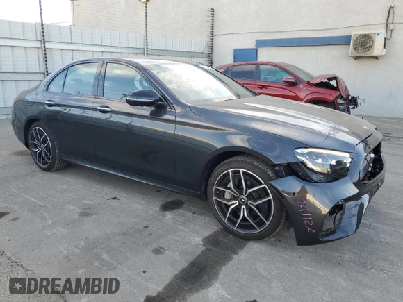2023 Mercedes-Benz E 450 with VIN W1KZF5KB6PB185502, listed as a Copart auction lot 85794934 with 8,351 mi miles and Salvage Title. Bid and sale history available at DreamBid. Image 4.