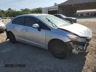 2012 Honda Civic LX with VIN 2HGFB2F52CH555956, listed as a Copart auction lot 53281255 with Not Provided miles and Salvage Title. Bid and sale history available at DreamBid. Image 4.