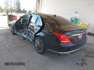 2017 Genesis G90 3.3T Premium with VIN KMHG34JA7HU033033, listed as a IAAI auction lot 41457798 with 68,327 mi miles. Bid and sale history available at carsss.com. Image 3.