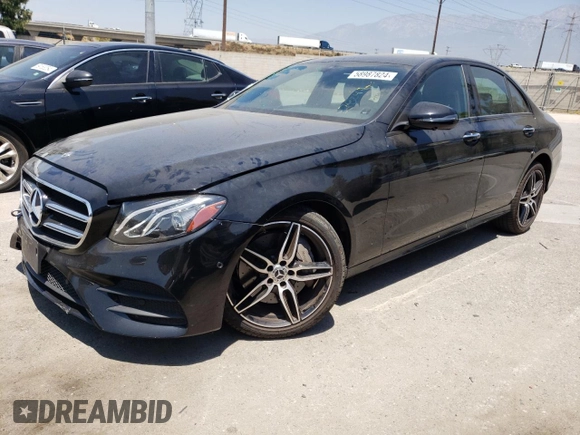 2020 Mercedes-Benz E-Class E 350 with VIN W1KZF8DB2LA768292, listed as a Copart auction lot 58987824 with 14,099 mi miles and Salvage Title. Bid and sale history available at carsss.com. Image 1.