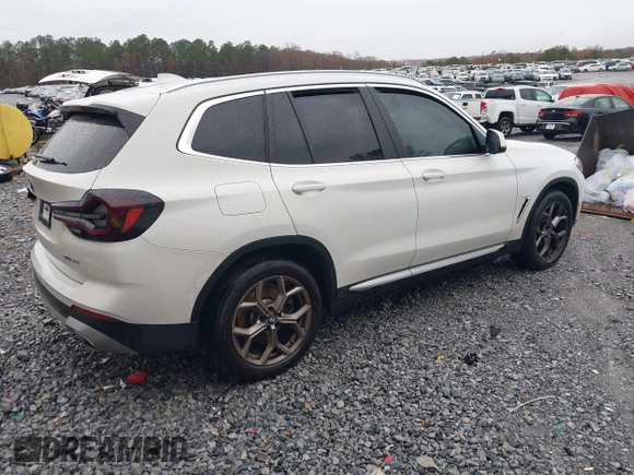 2024 BMW X3 sDrive30i with VIN WBX47DP07RN278665, listed as a IAAI auction lot 41054856 with Not Provided miles and . Bid and sale history available at DreamBid. Image 4.