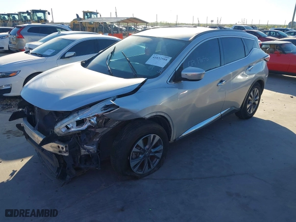 2016 Nissan Murano S with VIN 5N1AZ2MG9GN107067, listed as a IAAI auction lot 41832588 with 119,187 mi miles. Bid and sale history available at carsss.com. Image 20.