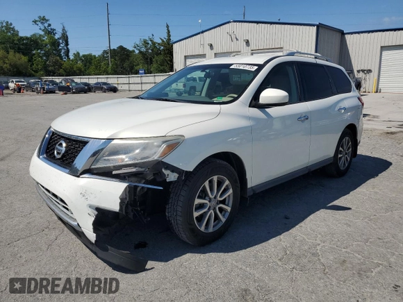 2014 Nissan Pathfinder Platinum z VIN 5N1AR2MN0EC727829, wystawiony jako Copart lot #55010735 z przebiegiem 173 398 mil mil oraz Szkoda całkowita • Salvage title. Historia ofert i sprzedaży dostępna na DreamBid. Obrazek 1.