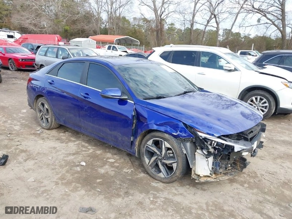 2023 Hyundai Elantra Limited with VIN KMHLP4AG6PU384604, listed as a IAAI auction lot 41469425 with 59,108 mi miles. Bid and sale history available at carsss.com. Image 1.