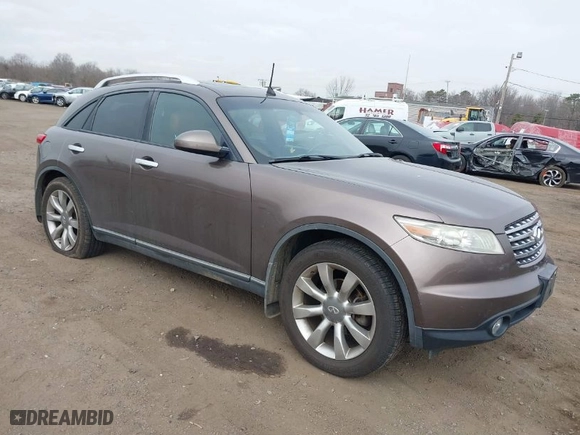 2004 Infiniti FX35 with VIN JNRAS08W34X215425, listed as a IAAI auction lot 41786935 with 79,191 mi miles. Bid and sale history available at carsss.com. Image 1.