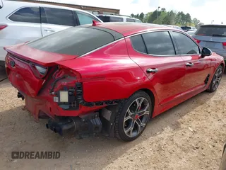 2018 Kia Stinger GT2 with VIN KNAE55LC9J6016042, listed as a IAAI auction lot 41949331 with 69,558 mi miles. Bid and sale history available at carsss.com. Image 4.