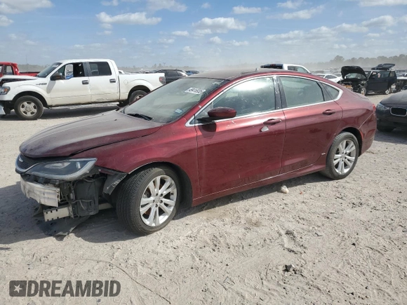 2016 Chrysler 200 LX with VIN 1C3CCCFB5GN186280, listed as a Copart auction lot 49416935 with 155,394 mi miles and Salvage Title. Bid and sale history available at carsss.com. Image 1.