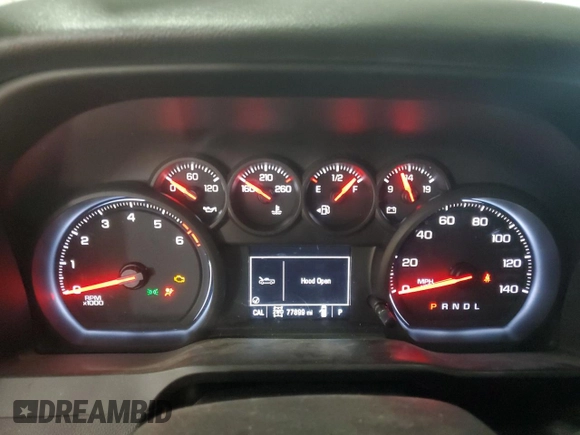 2019 Chevrolet Silverado 1500 Custom with VIN 3GCPYBEH2KG157495, listed as a Copart auction lot 54488295 with 77,899 mi miles and Salvage Title. Bid and sale history available at DreamBid. Image 9.