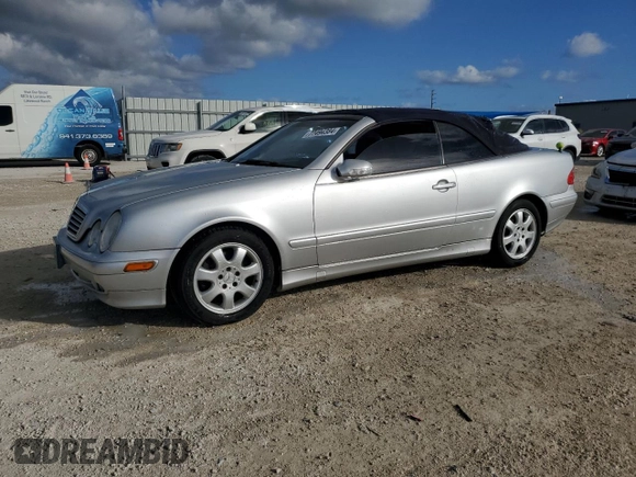 2003 Mercedes-Benz CLK 320 with VIN WDBLK65GX3T137352, listed as a Copart auction lot 77494384 with Not Provided miles and Non Repairable. Bid and sale history available at DreamBid. Image 1.