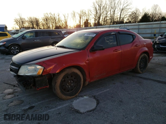 2014 Dodge Avenger SE with VIN 1C3CDZAB5EN111129, listed as a Copart auction lot 48968485 with 157,243 mi miles and Salvage Title. Bid and sale history available at carsss.com. Image 1.