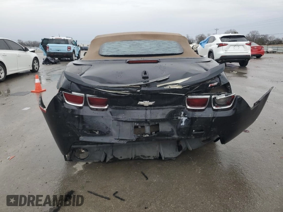 2012 Chevrolet Camaro 2LT with VIN 2G1FC3D35C9105031, listed as a Copart auction lot 43191605 with 248,563 mi miles and Salvage title. Bid and sale history available at DreamBid. Image 6.