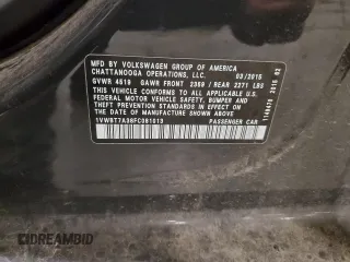 2015 Volkswagen Passat SE с VIN 1VWBT7A38FC081013, выставлен на аукционе Copart как лот 58659055 с пробегом 194 586 миль миль и Списание • Salvage title. История ставок и продаж доступна на DreamBid. Изображение 13.
