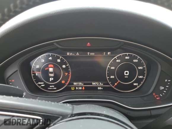 2017 Audi A4 Premium Plus with VIN WAUENAF43HN018916, listed as a Copart auction lot 52476025 with 98,159 mi miles and Salvage Title. Bid and sale history available at carsss.com. Image 9.