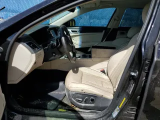 2018 Genesis G80 3.8L with VIN KMHGN4JE6JU233985, listed as a Copart auction lot 75596424 with Not Provided miles and Salvage Title. Bid and sale history available at DreamBid. Image 7.