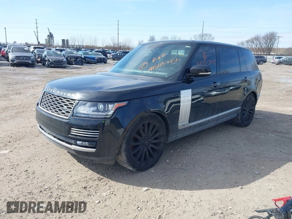 2017 Land Rover Range Rover with VIN SALGW3FE0HA330415, listed as a IAAI auction lot 41503447 with 128,104 mi miles and . Bid and sale history available at DreamBid. Image 2.